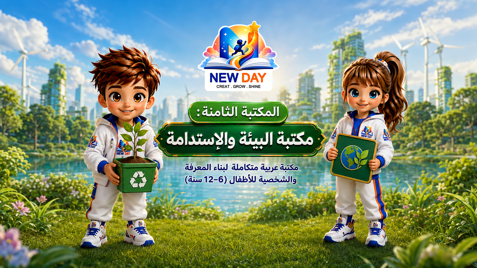 غلاف مكتبة مكتبة البيئة والاستدامة